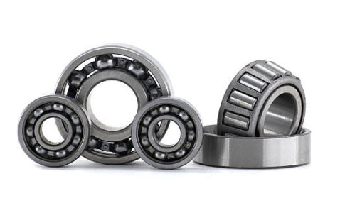 Industrial machine bearing showing signs of wear and failure